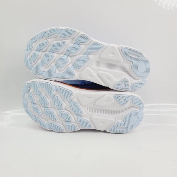 Hoka One One Men\'s Wave Blue Peach Clifton 9 Athletic Running Shoes Size… main image 5